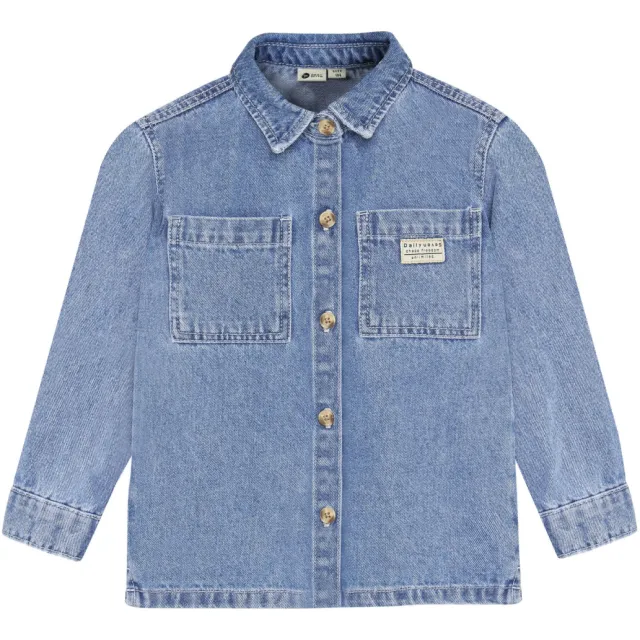 Daily7 denim overhemd lichtblauw Medium denim