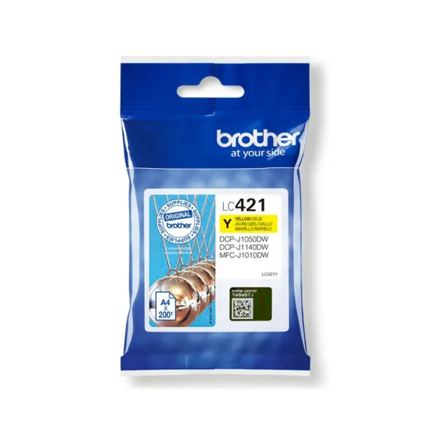 Brother LC-421 inktcartridge zwart Geel