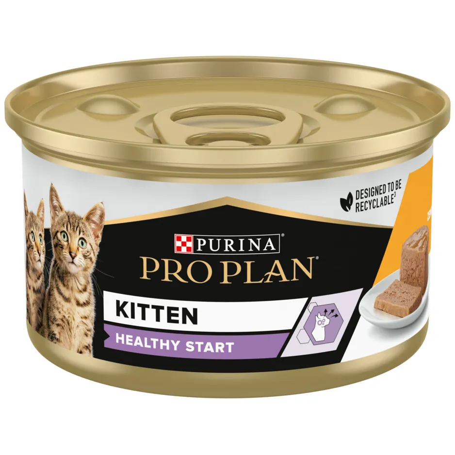 Pro Plan Kitten Healthy Start mousse met kip natvoer kat, foto 3