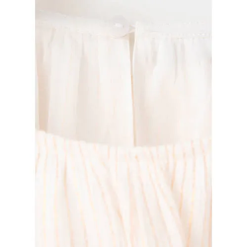 Mango gestreepte blouse met kraaltjes wit, foto 8