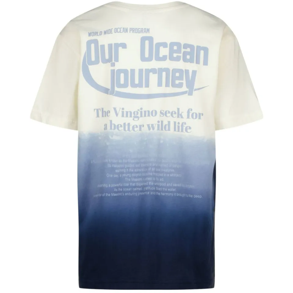 Vingino T-shirt gradient offwhite donkerblauw, foto 2
