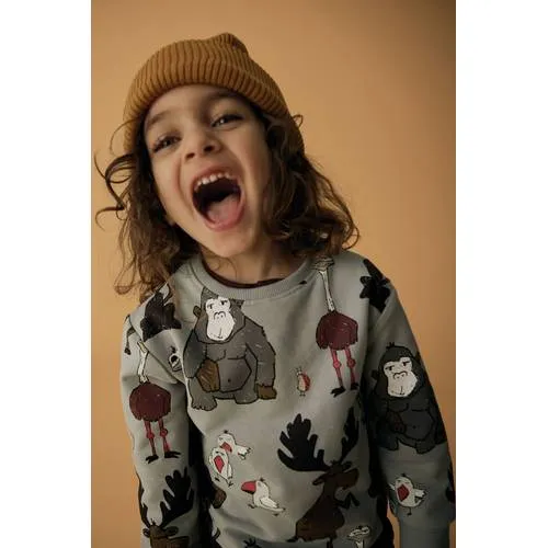 NAME IT MINI sweater met print - grijs, foto 4