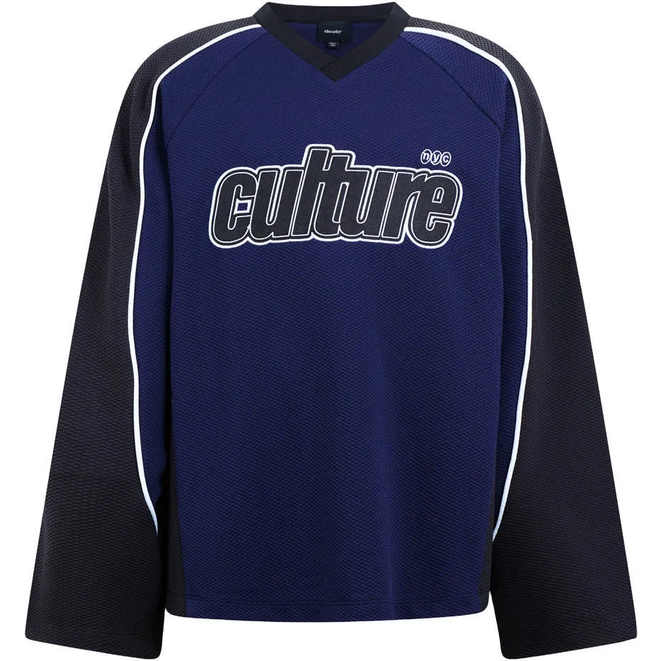 Shoeby oversized longsleeve donkerblauw, foto 3