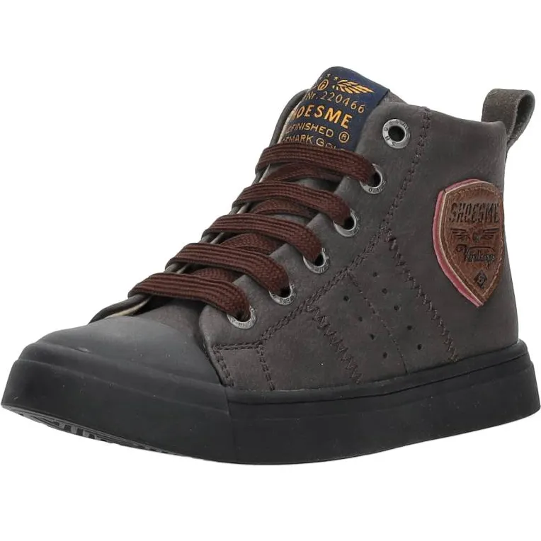 Shoesme veterschoenen hoog bruin, foto 3