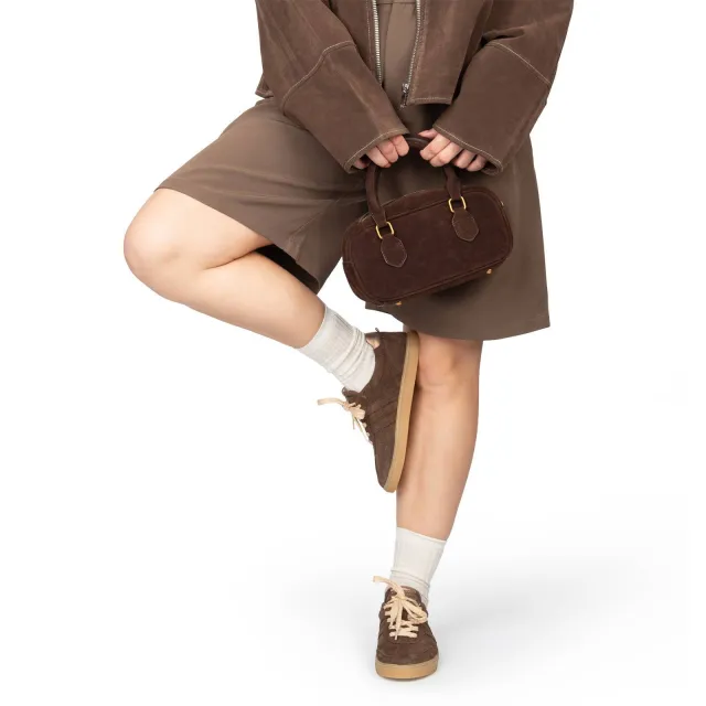 Poelman suède sneakers donkerbruin, foto 6