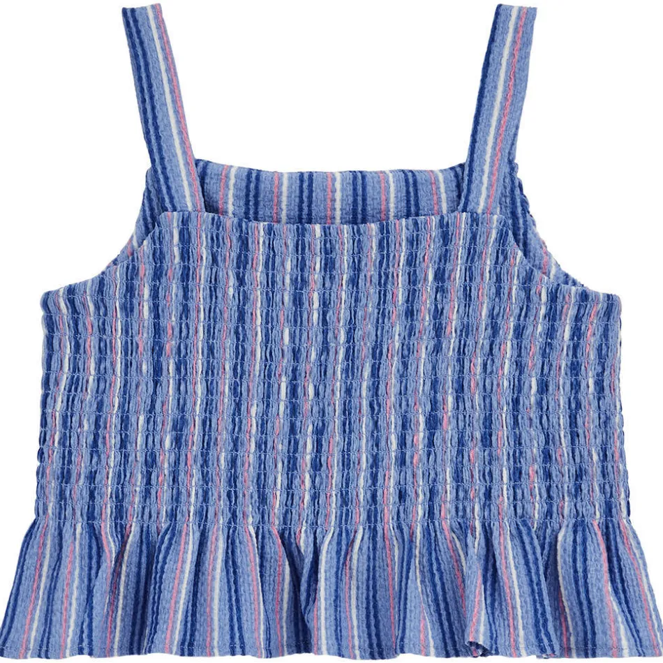 WE Fashion gestreepte mouwloze top blauw, foto 4