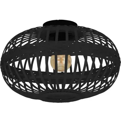 EGLO Plafondlamp Towcester Zwart ⌀25cm Zwart;Zwart;