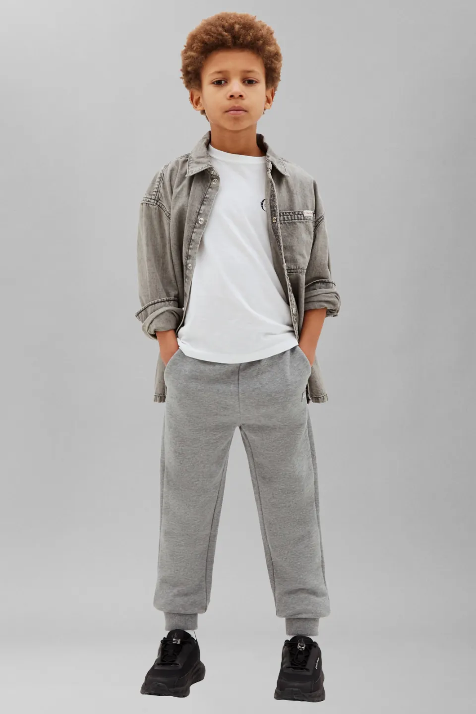 Calvin Klein sweat joggingbroek grijs melange