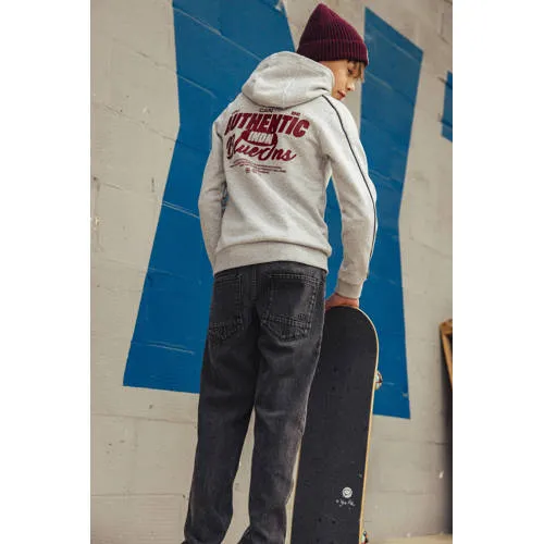 Indian Blue Jeans rechtvallende hoodie met backprint - grijs, foto 5