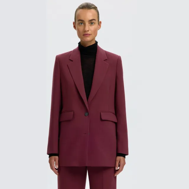 Selected oversized blazer - donkerrood
