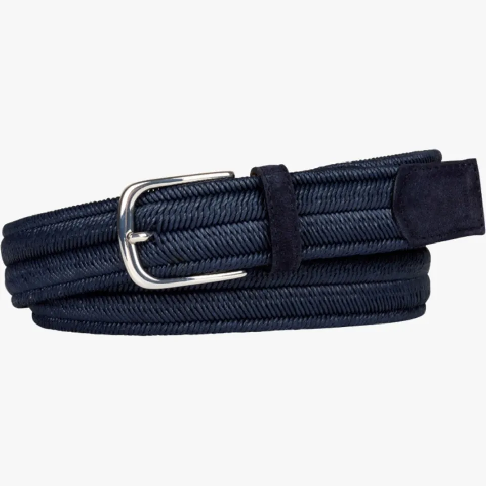 Profuomo geweven riem navy, foto 2