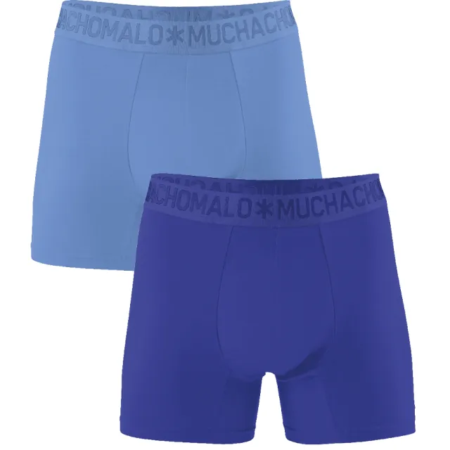 Muchachomalo Heren 2-pack Boxershorts Licht Katoen Blauw