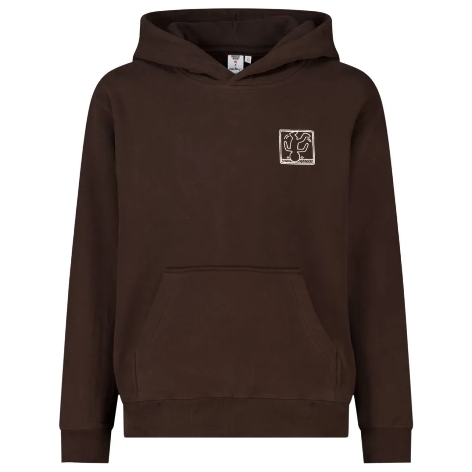 America Today hoodie met backprint - bruin, foto 2