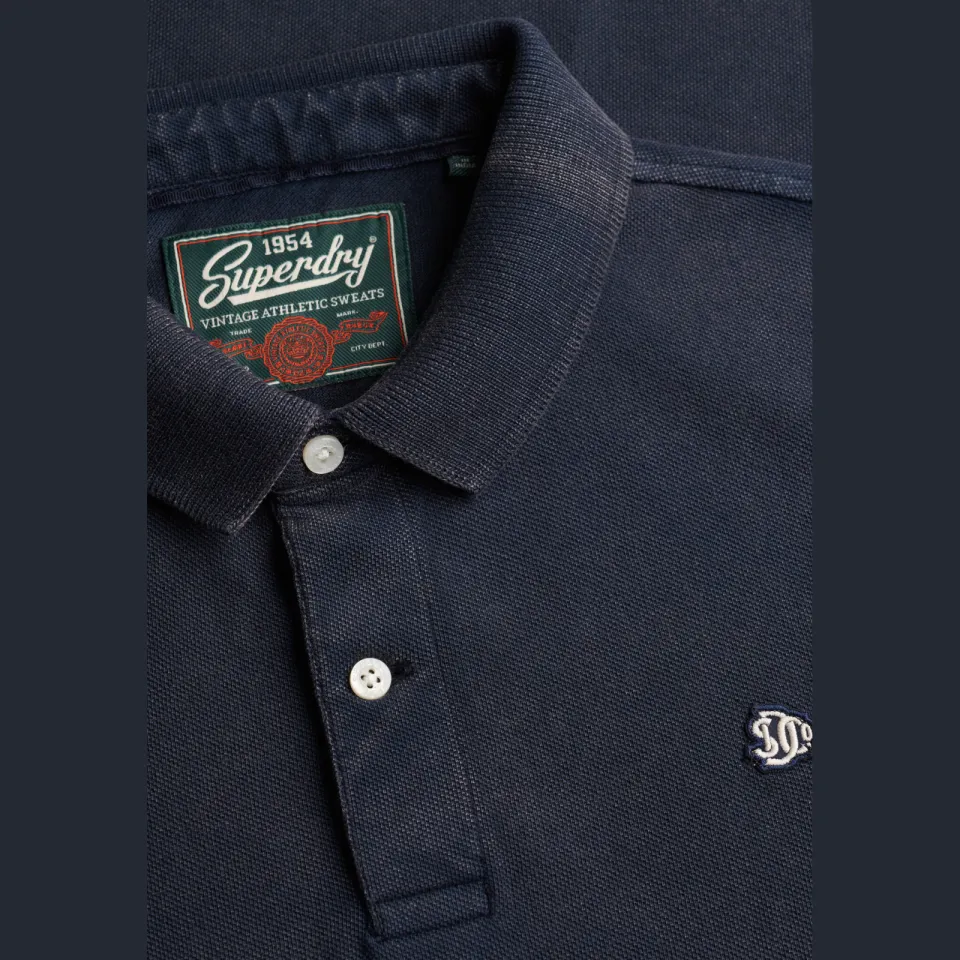 Superdry relaxed polo donkerblauw, foto 6