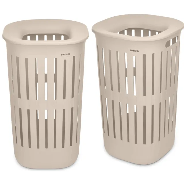 Brabantia Brabantia Collect-It Wasmand 55 liter, set van 2 - Soft Beige (55 liter)