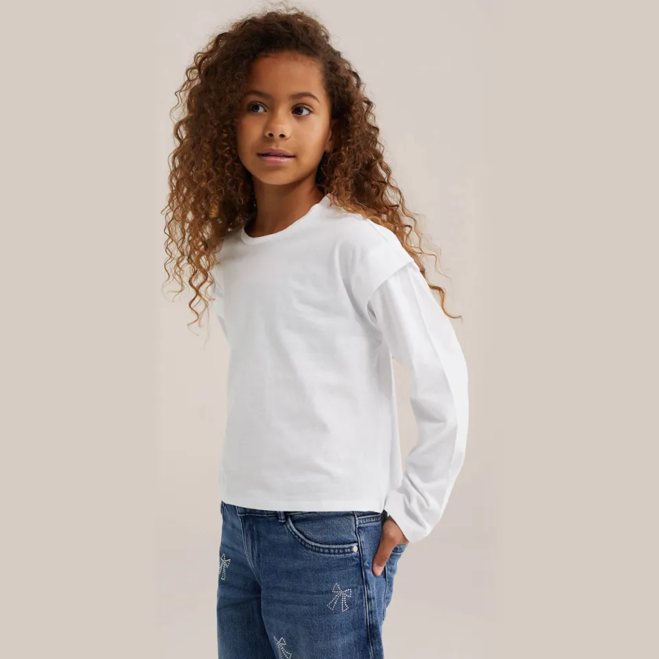 WE Fashion longsleeve wit, foto 4