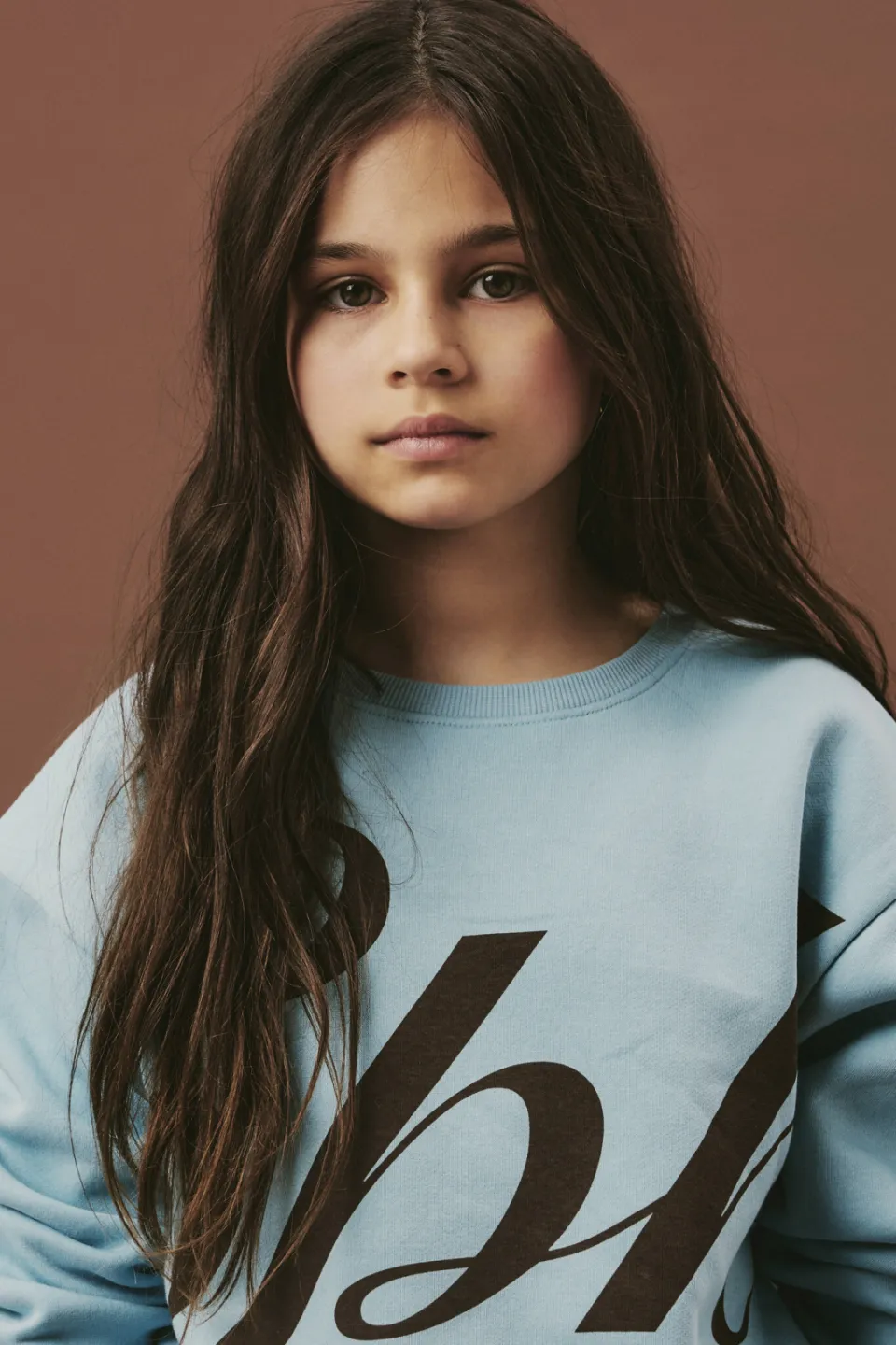 NAME IT KIDS sweater met tekst - lichtblauw