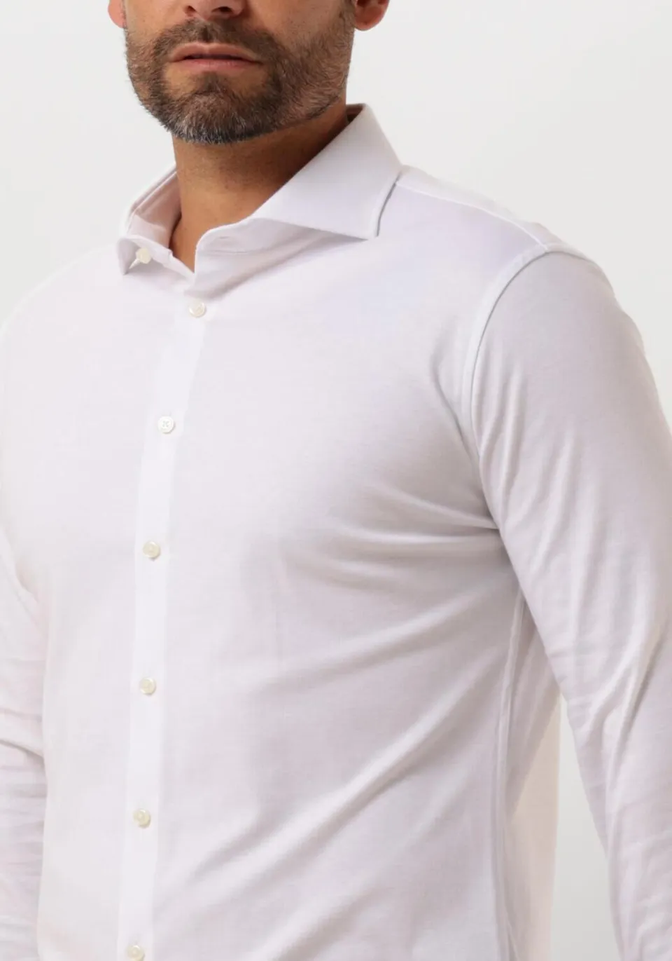Desoto Modern Fit Jersey overhemd wit, foto 6