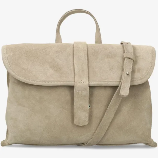 Shabbies Amsterdam PLEUN Crossbody waxed suede Taupe, foto 2