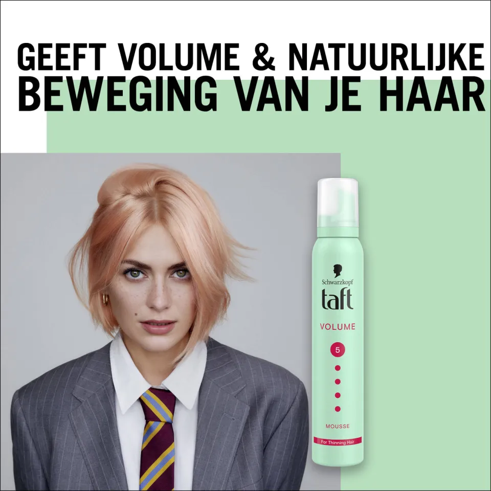 Schwarzkopf Taft Volume mega strong haarmousse 6 x 200 ml, foto 5