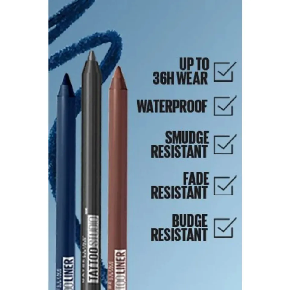 Maybelline New York Tattoo Liner Gel eyeliner 901 Intense Charcoal 901 intense charcoal - grijs, foto 5