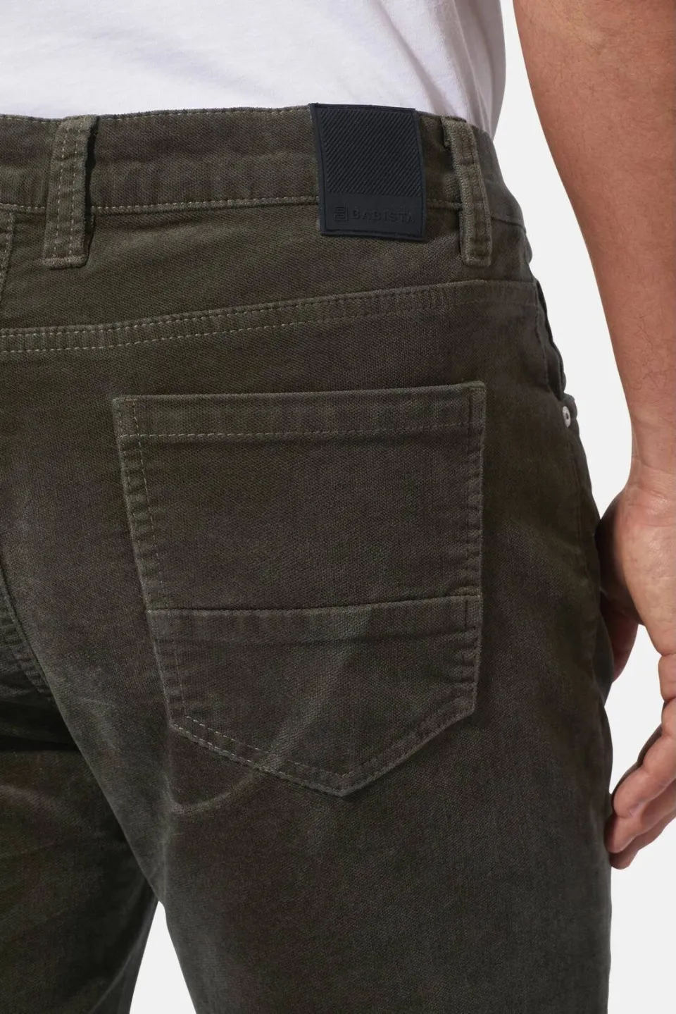 Babista Ermino corduroy broek olijf, foto 6