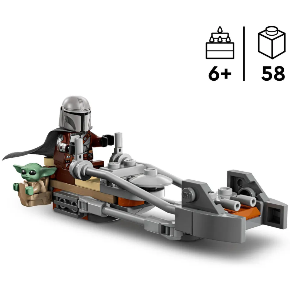 Lego Star Wars De Mandalorian en Grogu's Speederbike Set 75436, foto 4