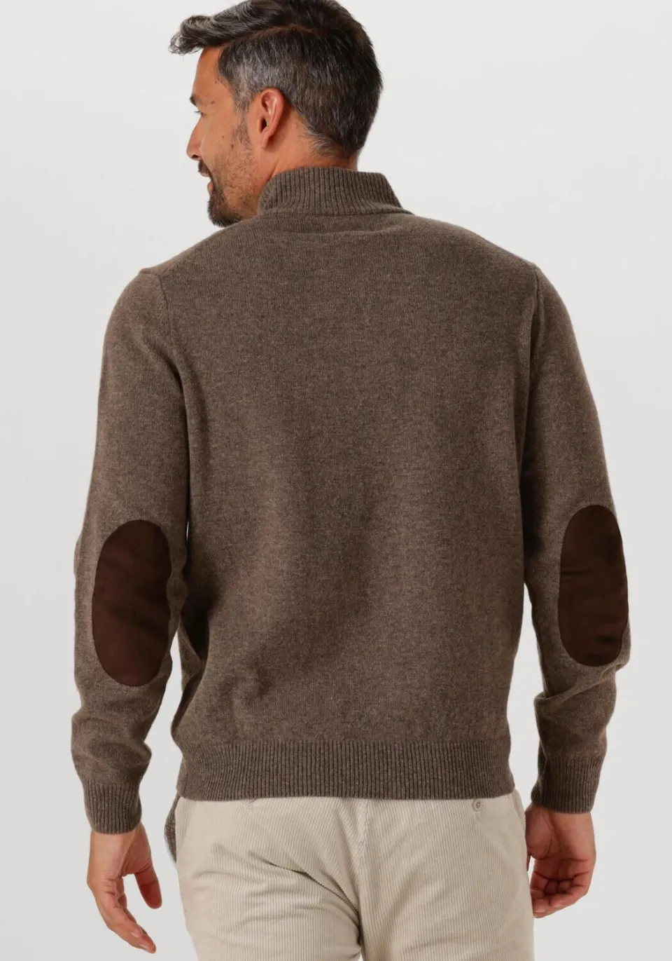 Barbour Heren Truien & Vesten Essential Patch Half Zip Knitted Jumper - Bruin, foto 3