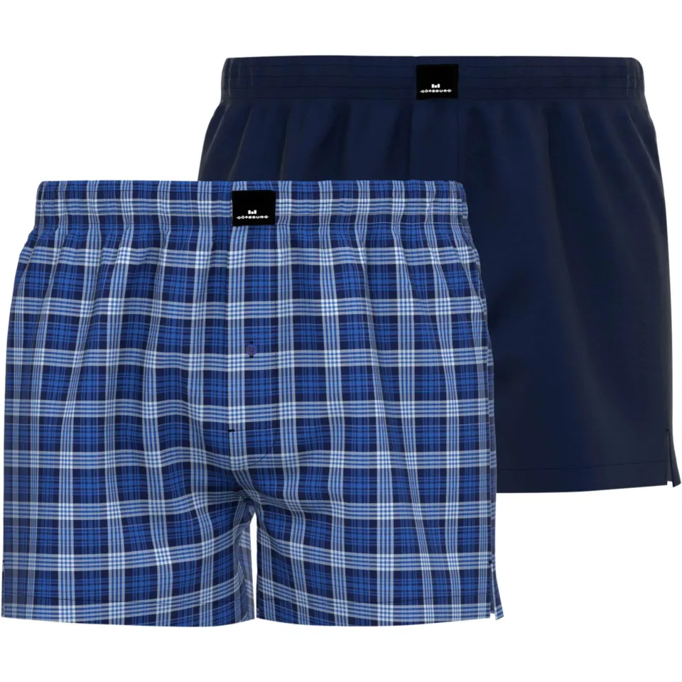 Götzburg 1889 wijde boxershort set van 2 marineblauw Veelkleurig