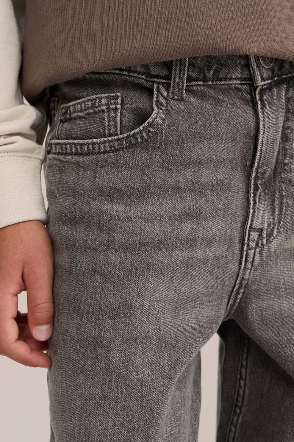WE Fashion Blue Ridge wide leg jeans - grijs, foto 5