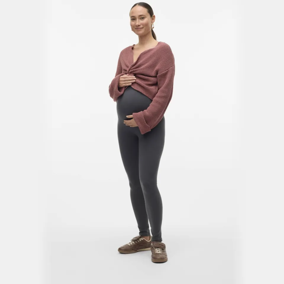 Mamalicious zwangerschaps cropped trui oudroze