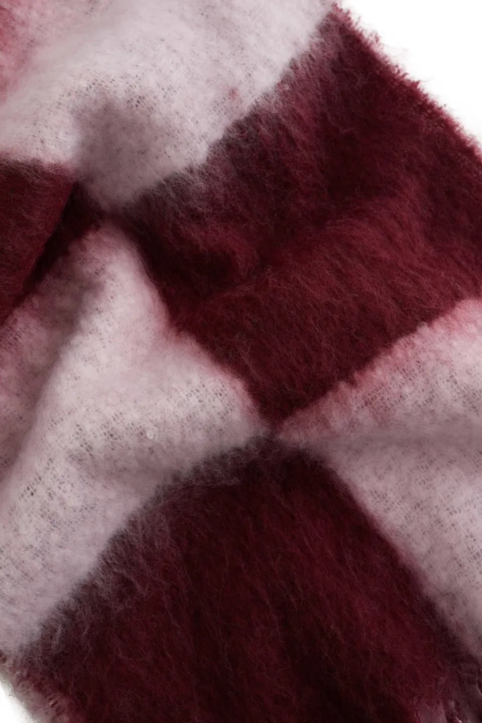 WE Fashion geruite sjaal donkerrood lichtroze, foto 3