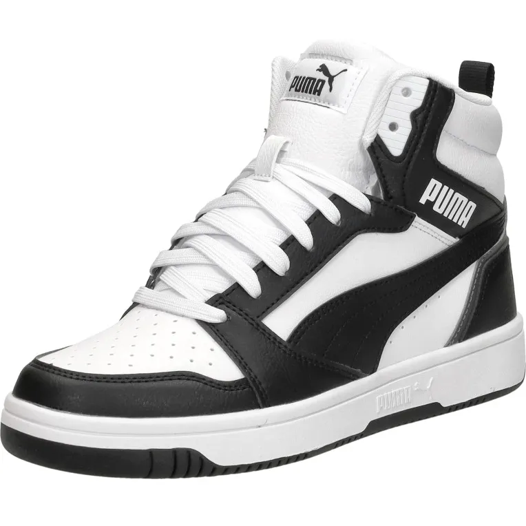 Puma Rebound V6 Mid hoge sneakers zwart en wit, foto 4