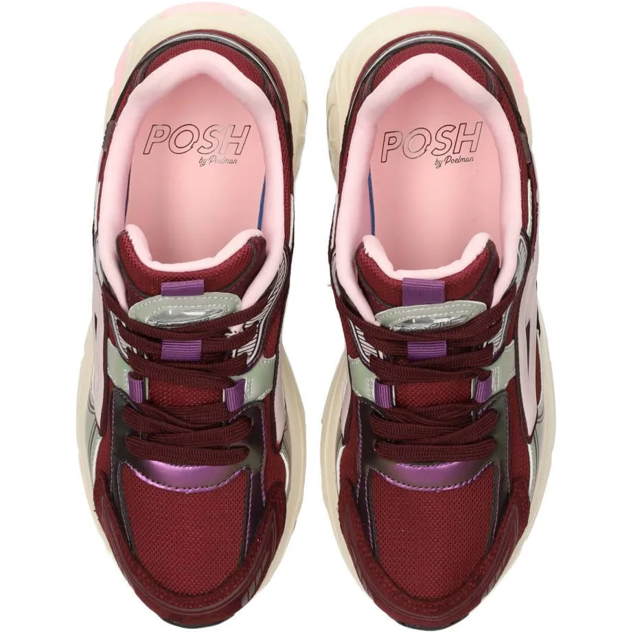 POSH by Poelman Ginny sneakers - bordeaux/lichtroze, foto 4