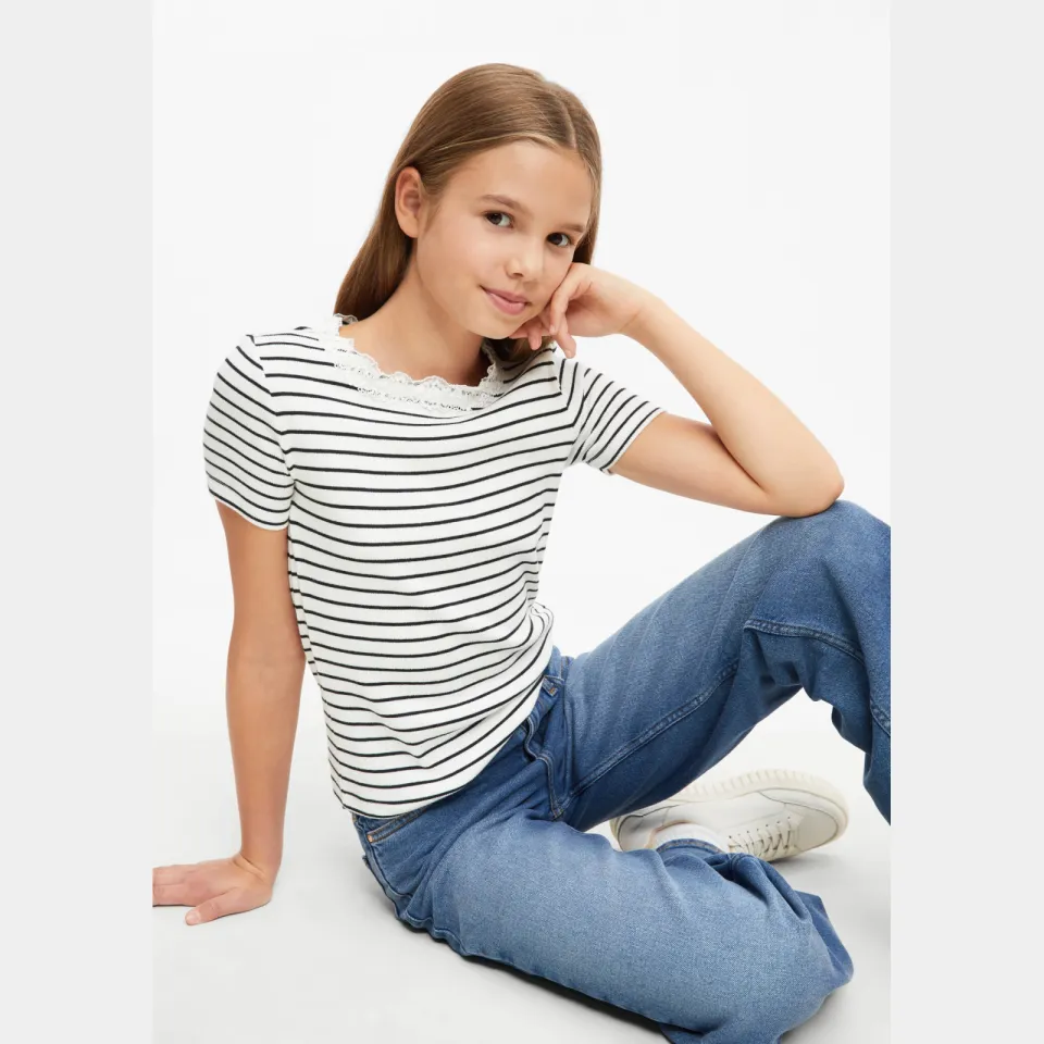 S.Oliver gestreept T-shirt ecru zwart, foto 6