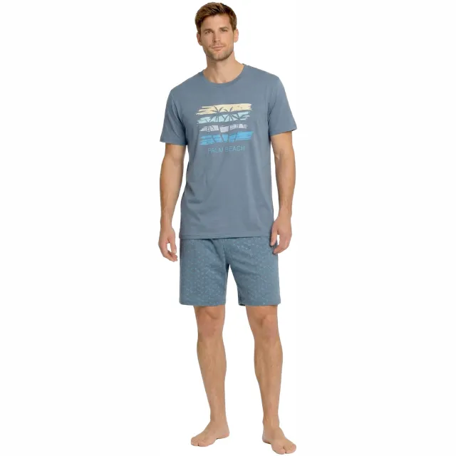 Kisses&Love KL30000 korte pyjamaset blauw