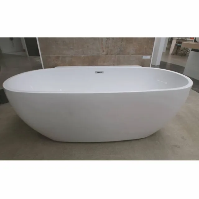 Luca Primo halfvrijstaand bad 175x85x60 cm wit