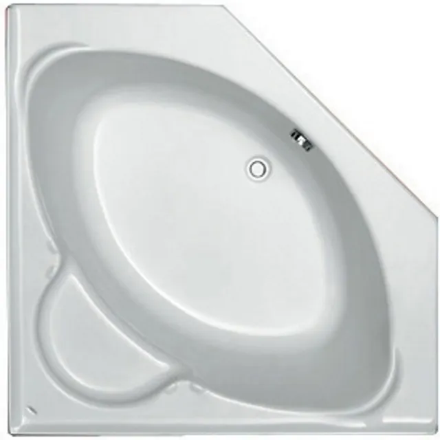 Plieger Contour Compact acryl vijfhoekig hoekbad met poten wit