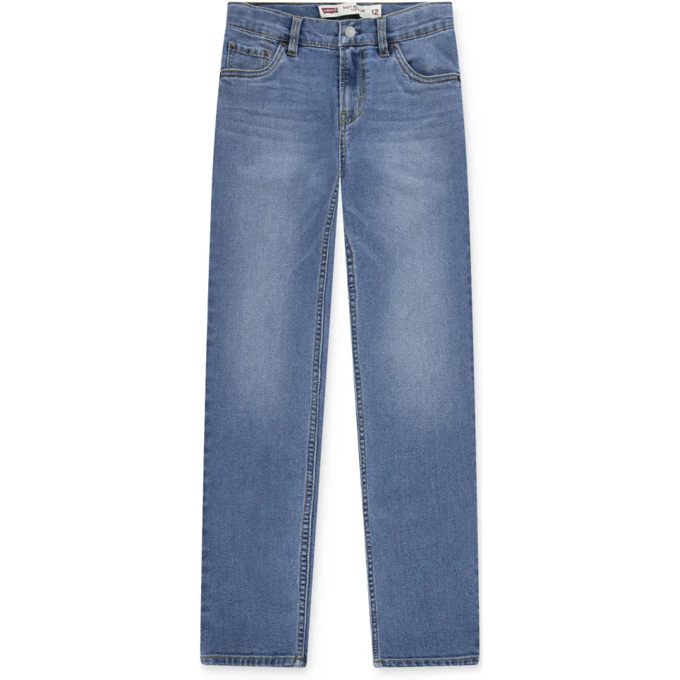 Levi's straight leg regular waist tapered jeans medium blue denim, foto 2