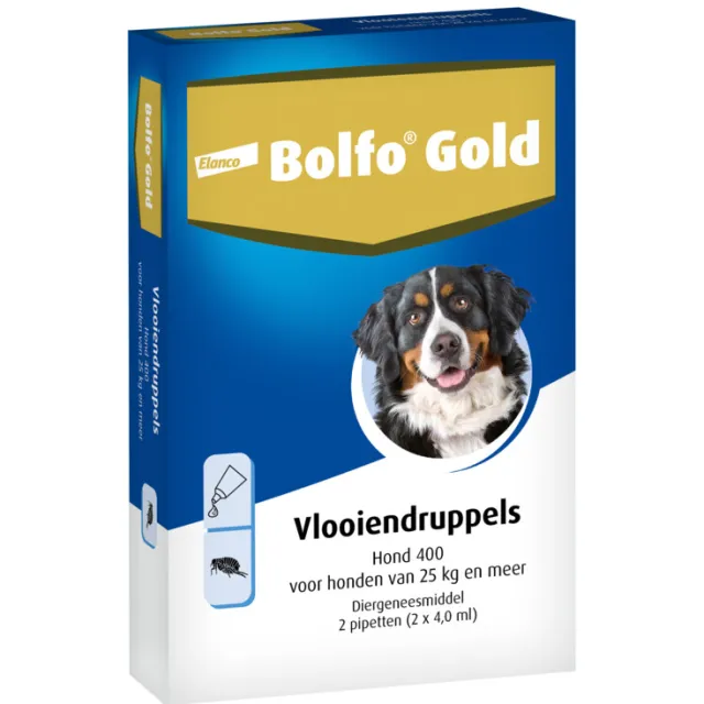 Bolfo Gold Anti Vlooiendruppels Hond Vanaf 25 kg 2 pipetten