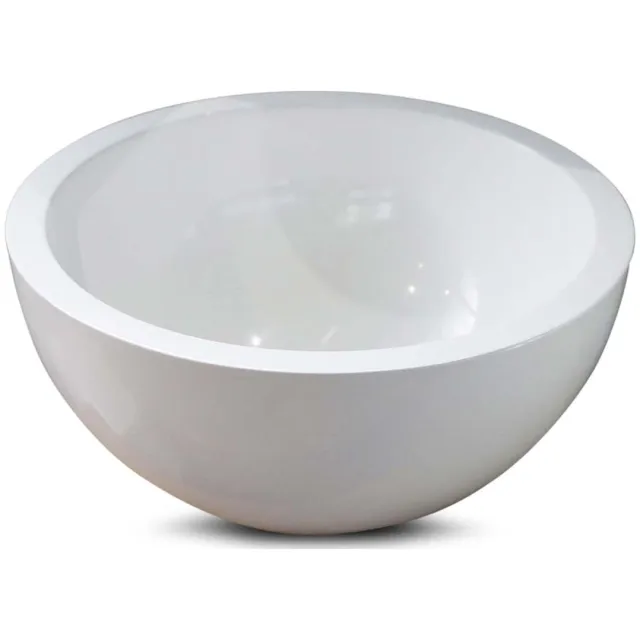 Luca Fontein Luca Sanitair Rond 24x24x12cm Mineral Stone Glanzend Wit