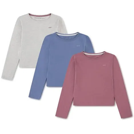Abercrombie & Fitch longsleeve grijs blauw roze set van 3, foto 2