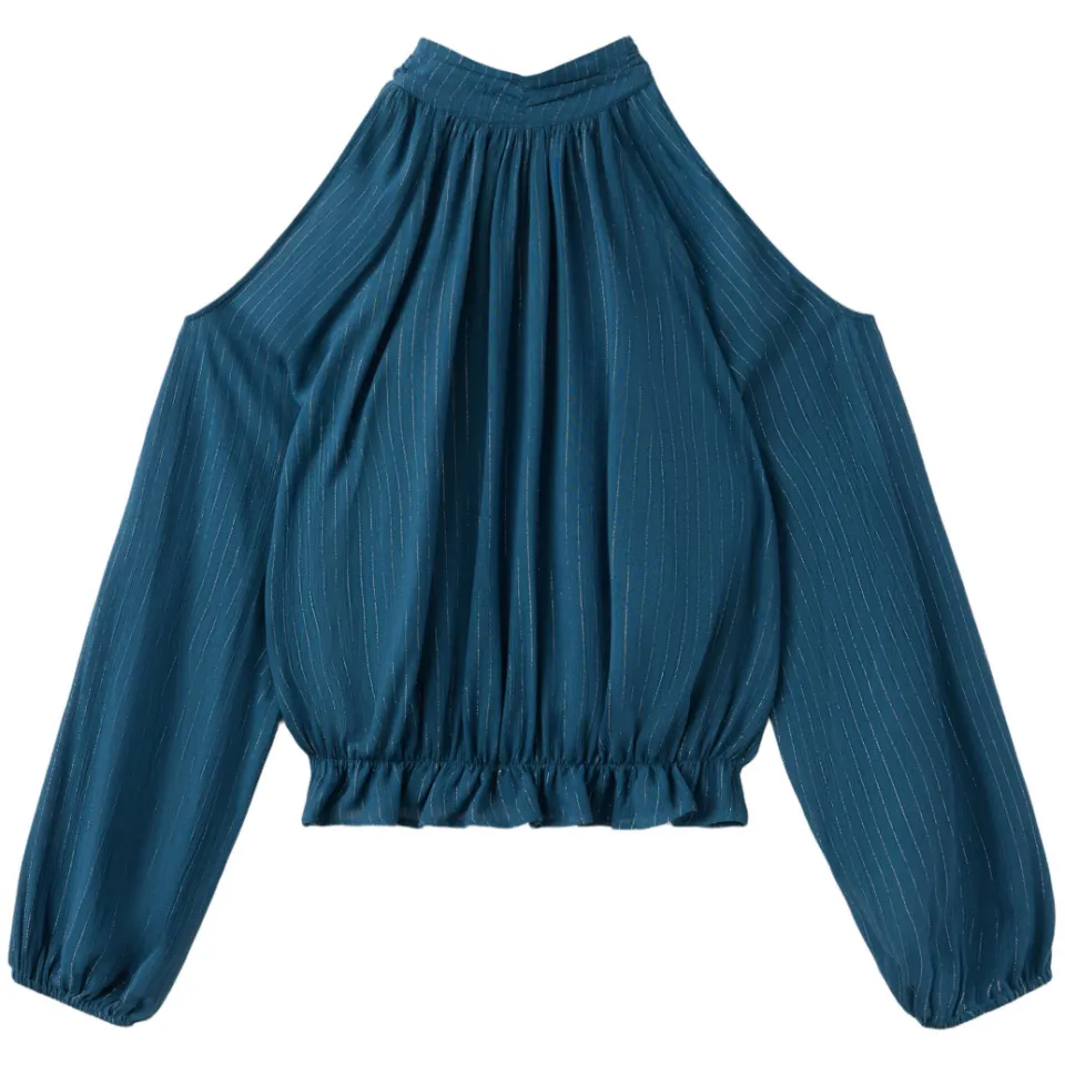 Mango blousetop met glitters blauw, foto 2