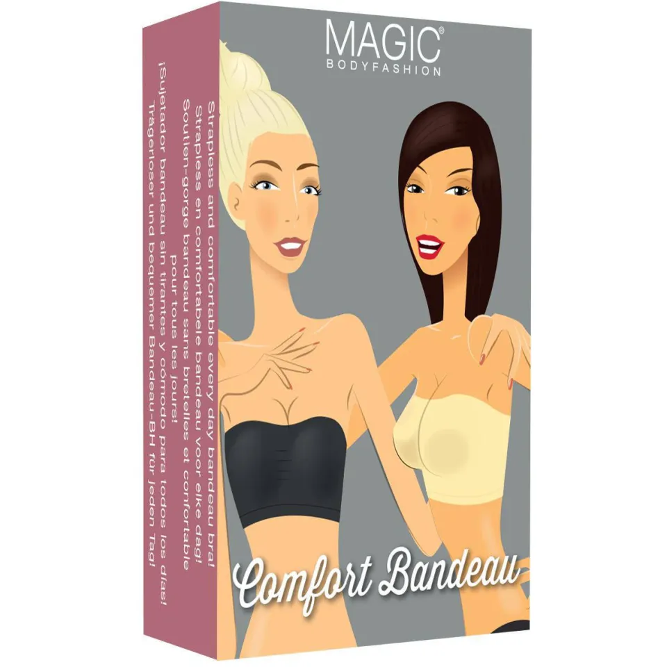 MAGIC Bodyfashion strapless bandeau-bh zwart, foto 4