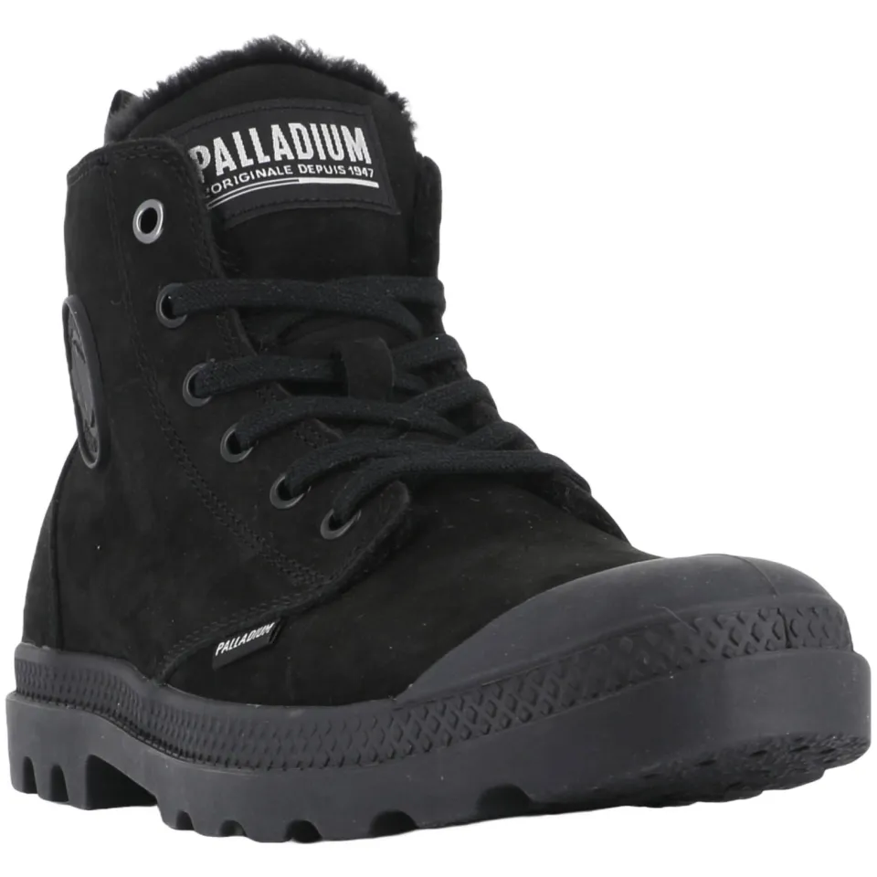 Palladium PAMPA HI ZIP WL leren sneakers met profielzool en logo - zwart, foto 8
