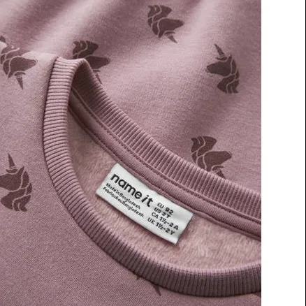 NAME IT MINI rechtvallende sweater met print - lila, foto 4