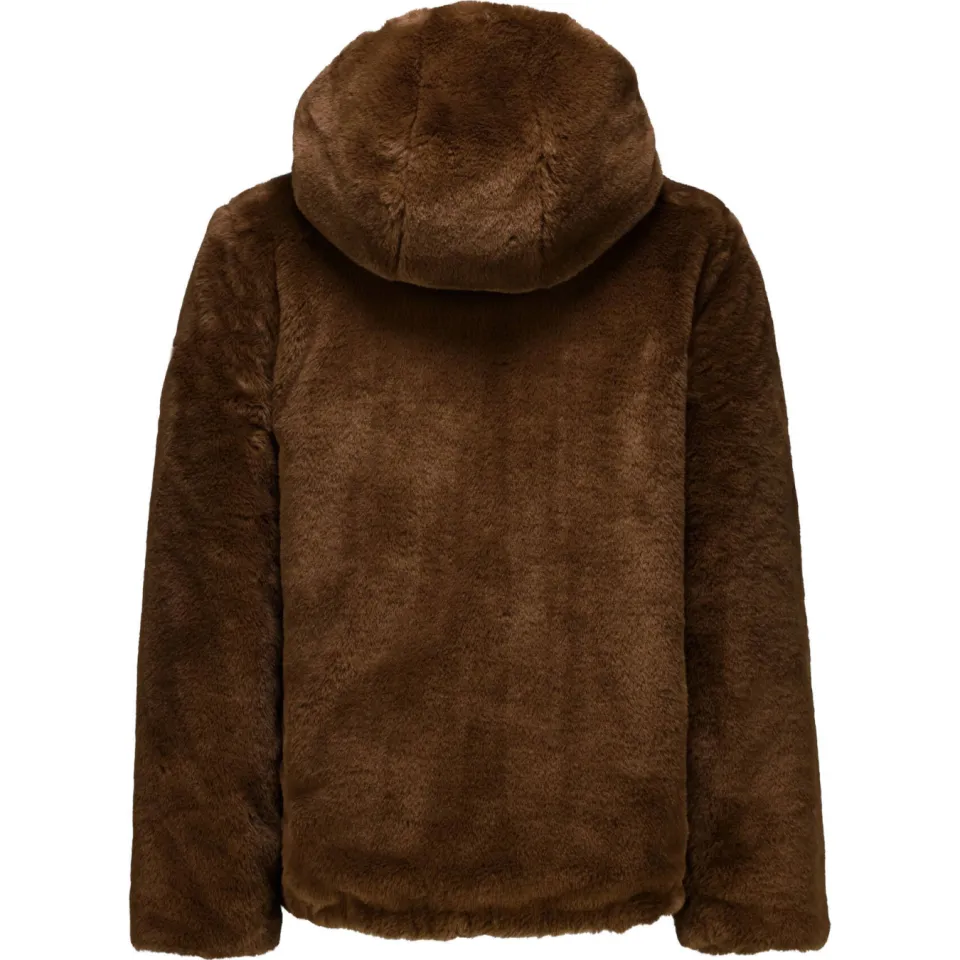 Garcia faux fur jas bruin, foto 5
