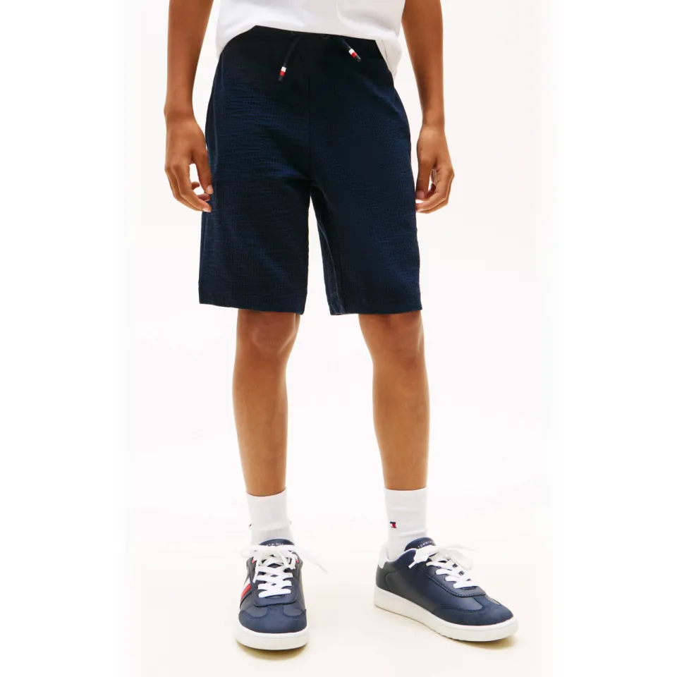 Tommy Hilfiger seersucker bermudashort donkerblauw, foto 5