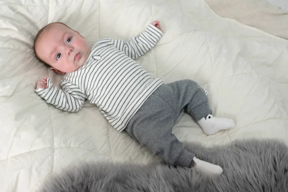 Feetje Penguin Cuddles gestreepte longsleeve antraciet/wit, foto 4