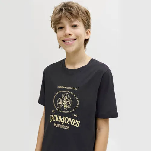 Jack & Jones T-shirt zwart met logo, foto 4